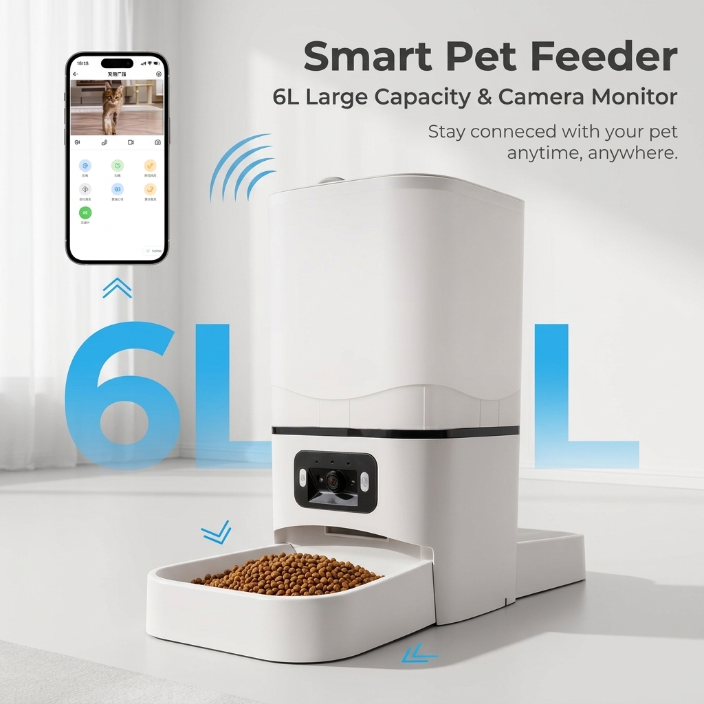 Kitchen Appliances Video - 6L Çift Bölmeli Kamera Uygulamalı Otomatik